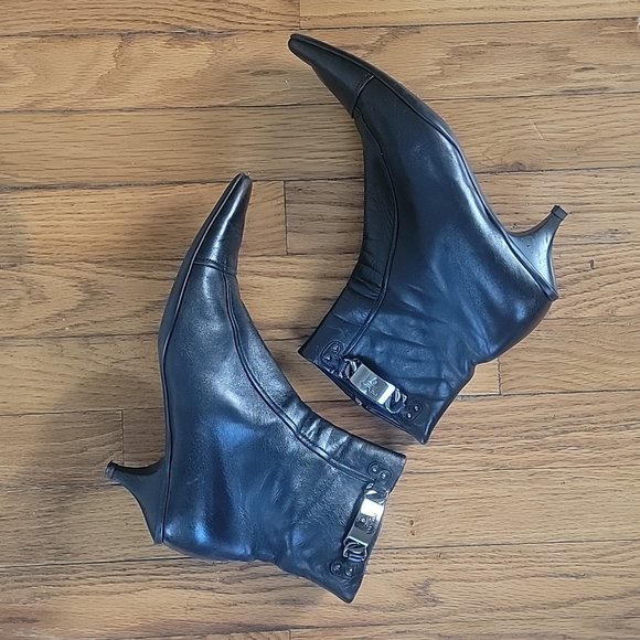 Prada Shoes - Prada kitten heel black booties 38.5